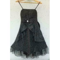 prachtige zwarte kerst jurk mt 36