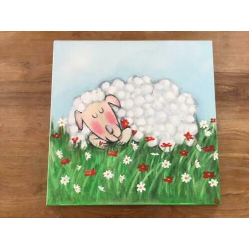 Bloemenschaap van Ellabellaboem, 60 x 60 cm