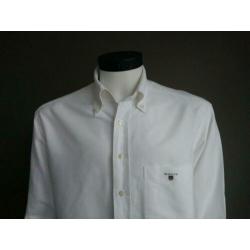 Gant overhemd. Kleur Wit. Maat L. Regular Fit.