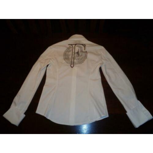 GIANMARCO FERRE witte blouse met prent rugpand