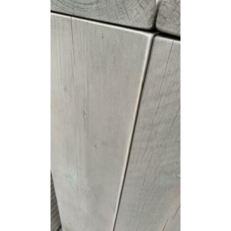 Stijgerhouten tuintafel greywash