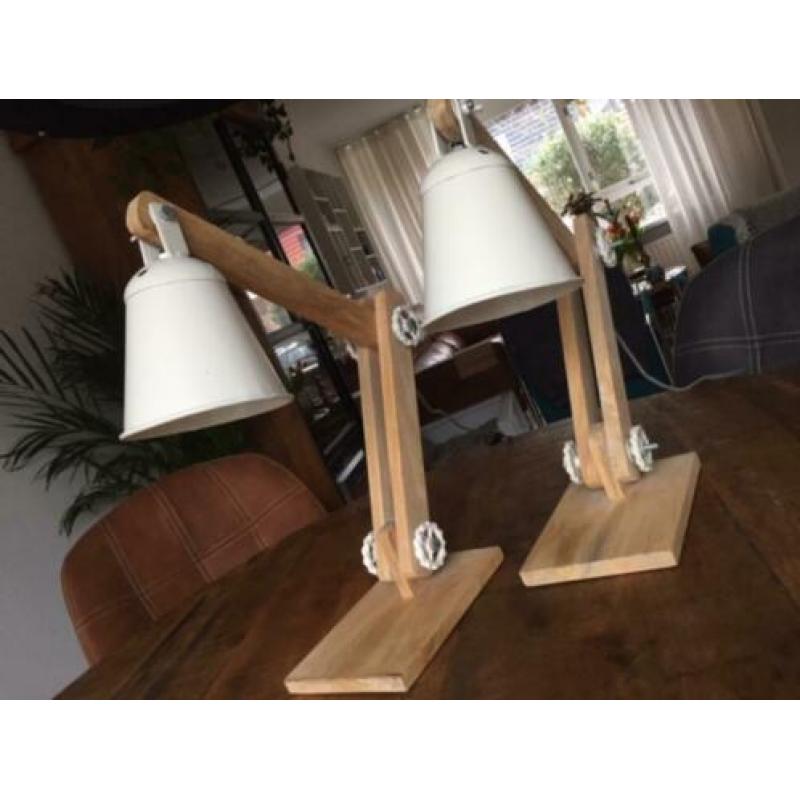 Tafellampen/bureaulampen industriele look