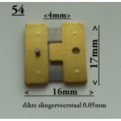 Slingerveren voor Kundo, Bulle, Brillié klokken. ( 1 )