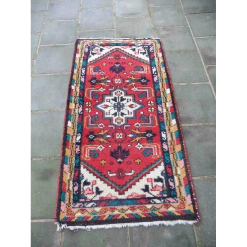 Vintage perzisch India tapijt 125 x 67 cm