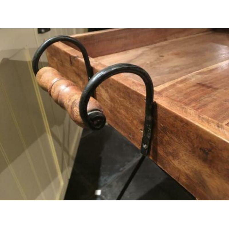 Old Wood dienblad op standaard