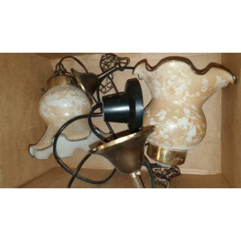2 mooie hanglampen! vintage / brocante