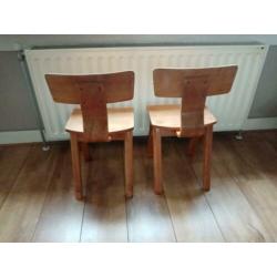 Kinder stoeltjes antiek vintage jaren 60 hvd Woude