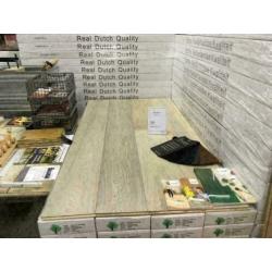 Eiken duo planken 19mm dik x 235mm breed gerookt wit geolied