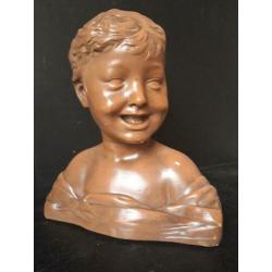Oude ,vintage buste van kindje,