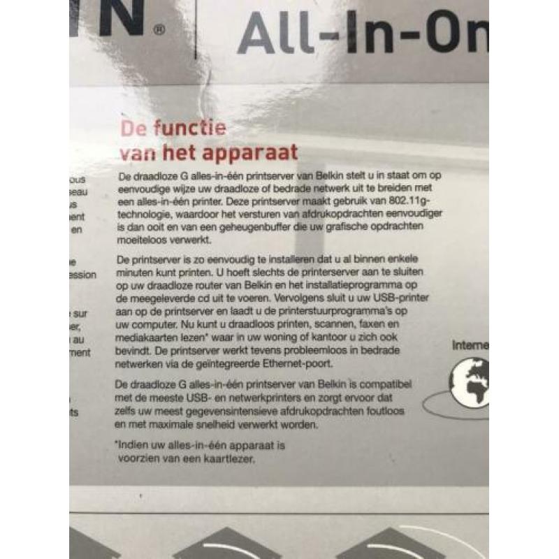 Belkin print server all in one nieuw in doos