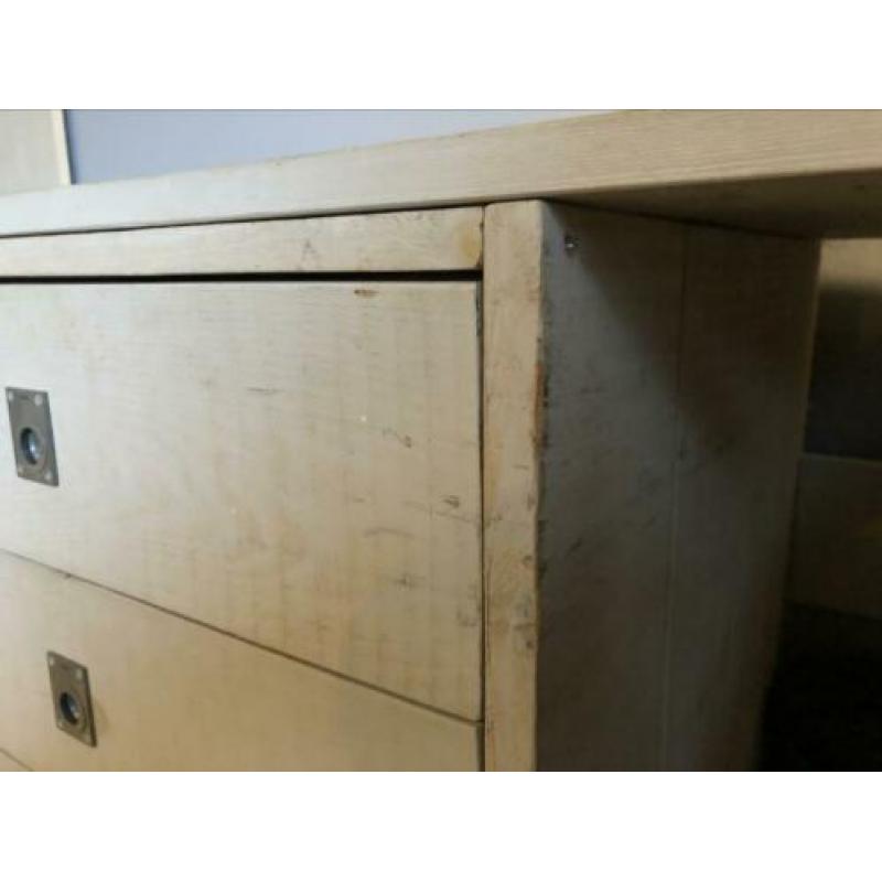 Mooie steigerhouten set bed en bureau ook los te koop