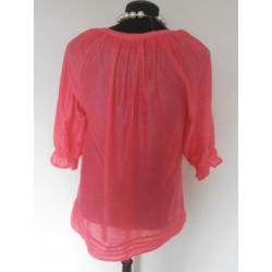 Promiss - prachtige roze voorjaars tuniek blouse - mt 44