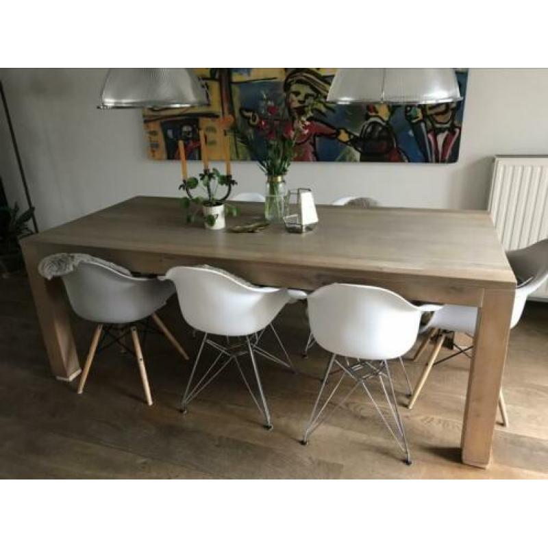 Eikenhouten eettafel 2.20x1.00