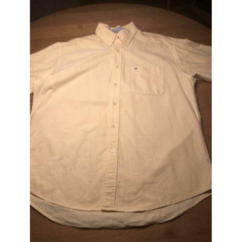 Tommy Hilfiger overhemd blouse. Maat: L. Kleur: Geel.