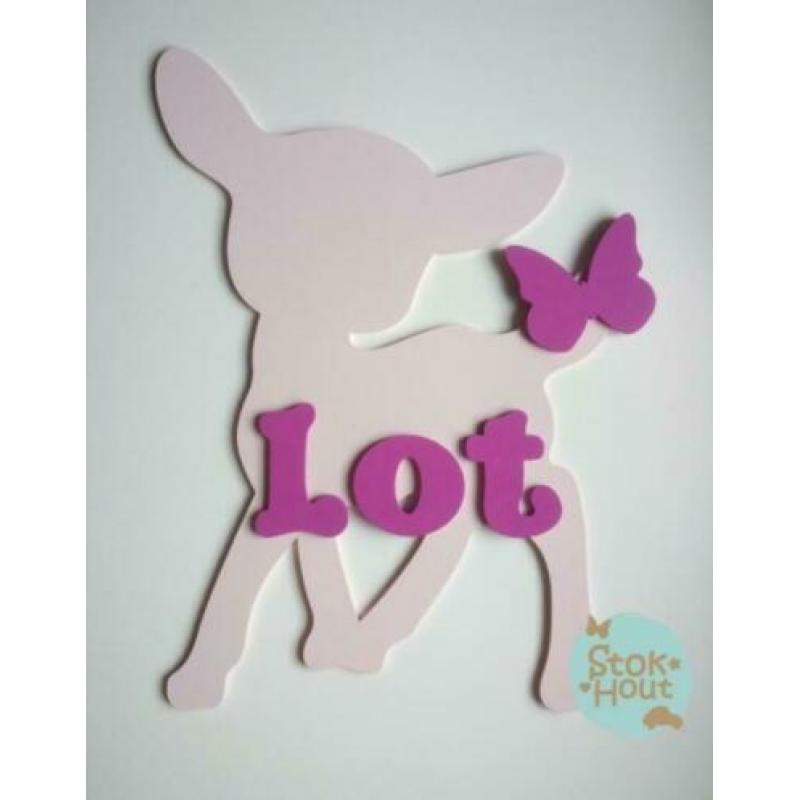 Kinderspiegel Zilver met kroon letter | Stokhout 61