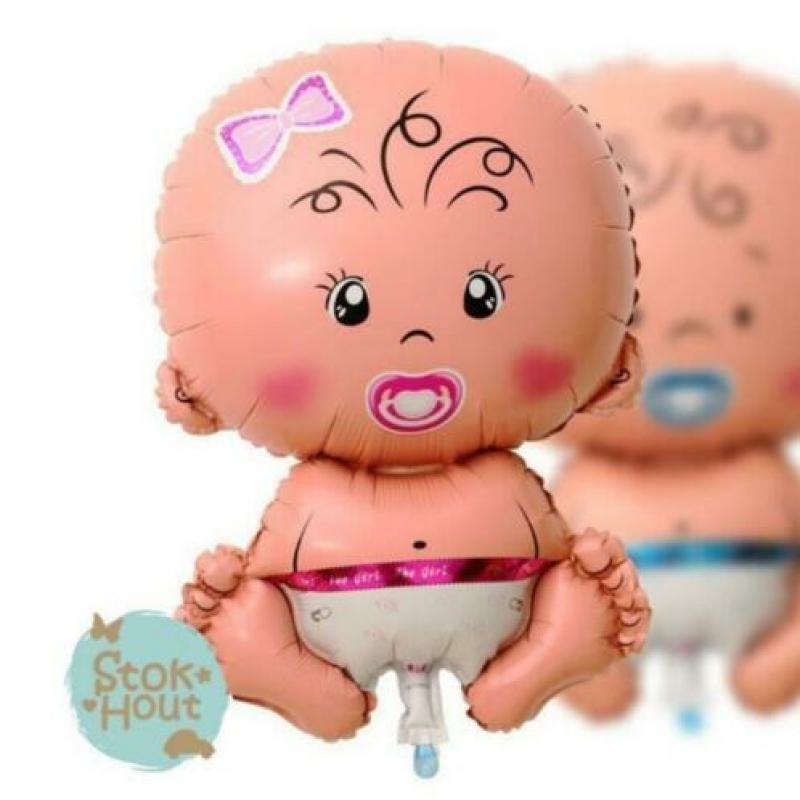 Folieballon Girl Roze - 90cm | Stokhout 61