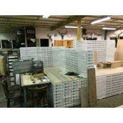 Eiken duo planken 19mm dik x 235mm breed gerookt wit geolied