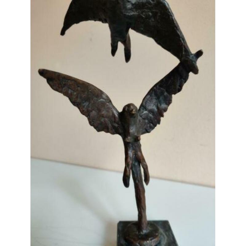 Elegante sculptuur 'Roofvogels', brons, handgemaakt