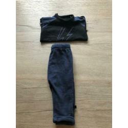 Noeser setje blauw / zwart maat 68. ZGN voor stoere kids