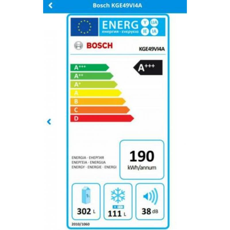 BOSCH KGE39VL4A met garantiebewijs