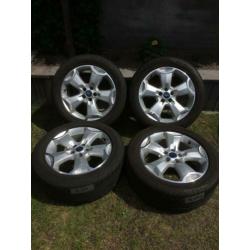 18 inch originele ford kuga velgen + banden 5x108 235/50/18