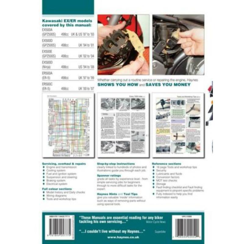 Kawasaki EX500 (GPZ) + ER 500 (ER-5) 1987 - 2008 Gratis verz