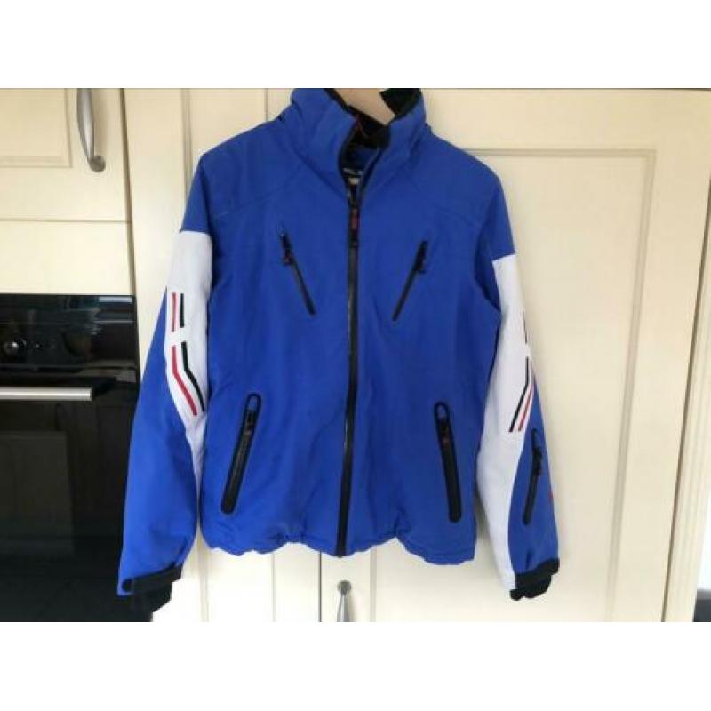 Maier sports ski pak blauw/wit mt 38