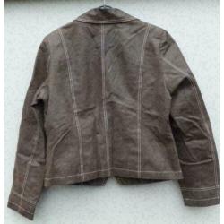 Soho sportieve bruin schuur lederen jas mt 40