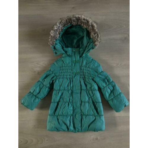 Jilly winterjas jas groen capuchon - maat 92 98