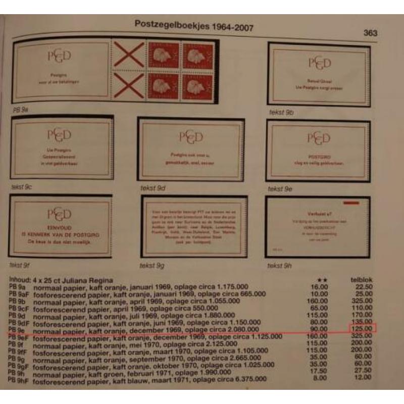 Postzegel boekje 1969 Juliana Regina 25 cent postfris
