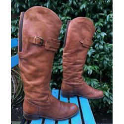 SPM bruin leren laarzen, mt. 38