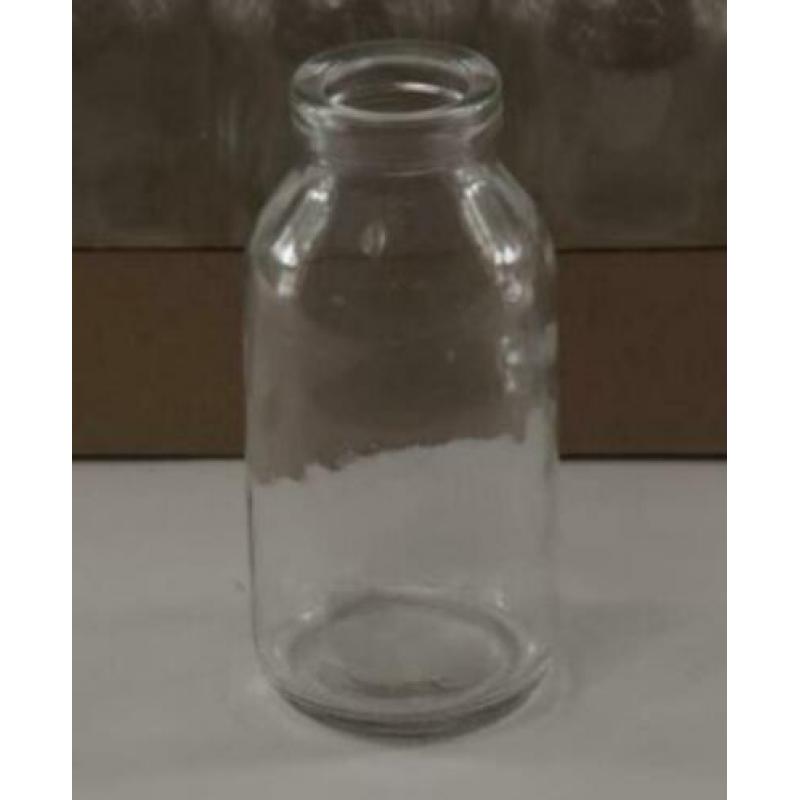 Mini glazen flesjes 10 cm met of zonder kurk p/st.