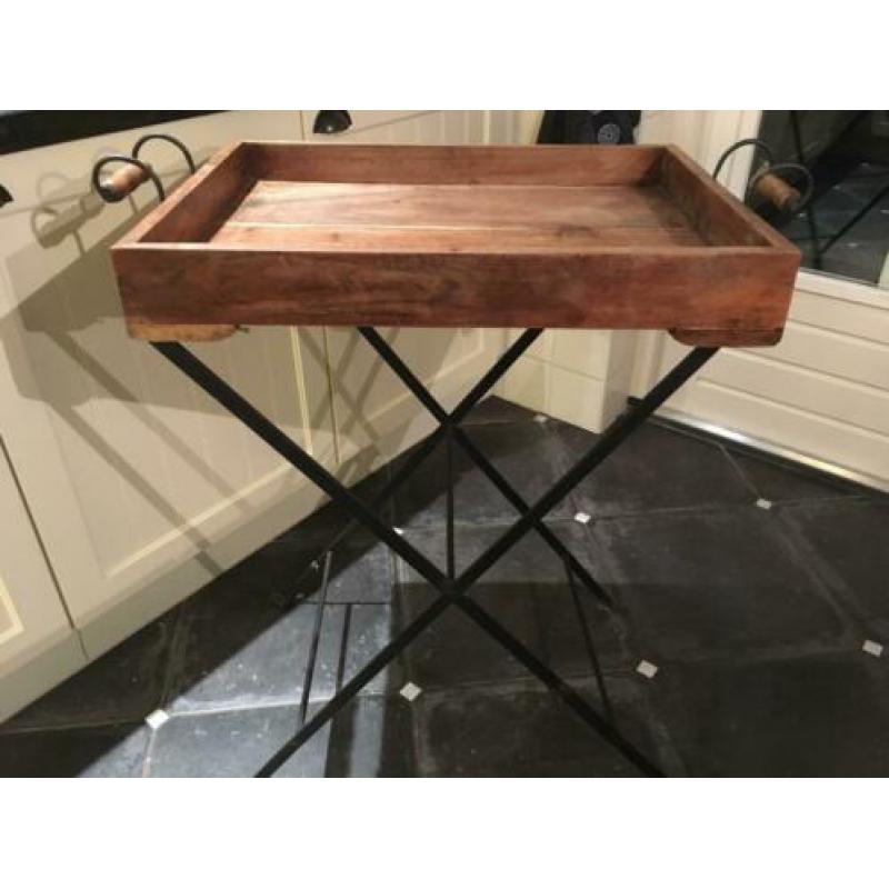 Old Wood dienblad op standaard