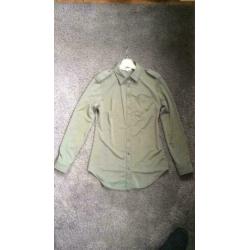 Comfort blouse legergroen maat S of 36