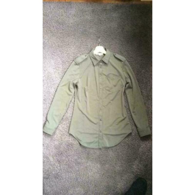 Comfort blouse legergroen maat S of 36