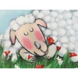 Bloemenschaap van Ellabellaboem, 60 x 60 cm