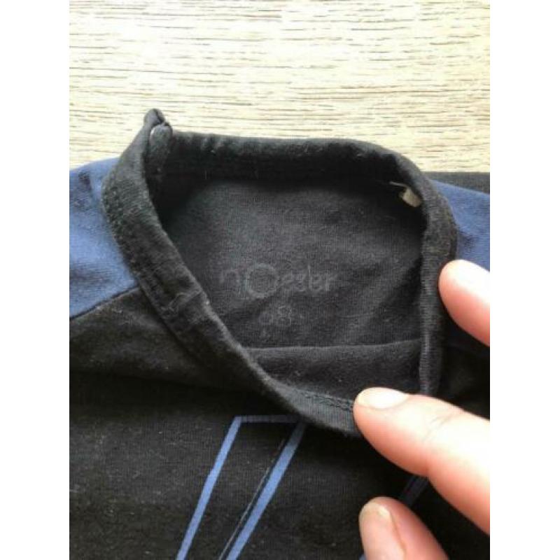 Noeser setje blauw / zwart maat 68. ZGN voor stoere kids