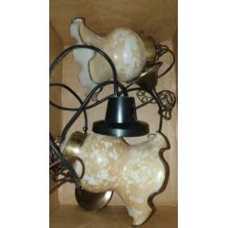 2 mooie hanglampen! vintage / brocante