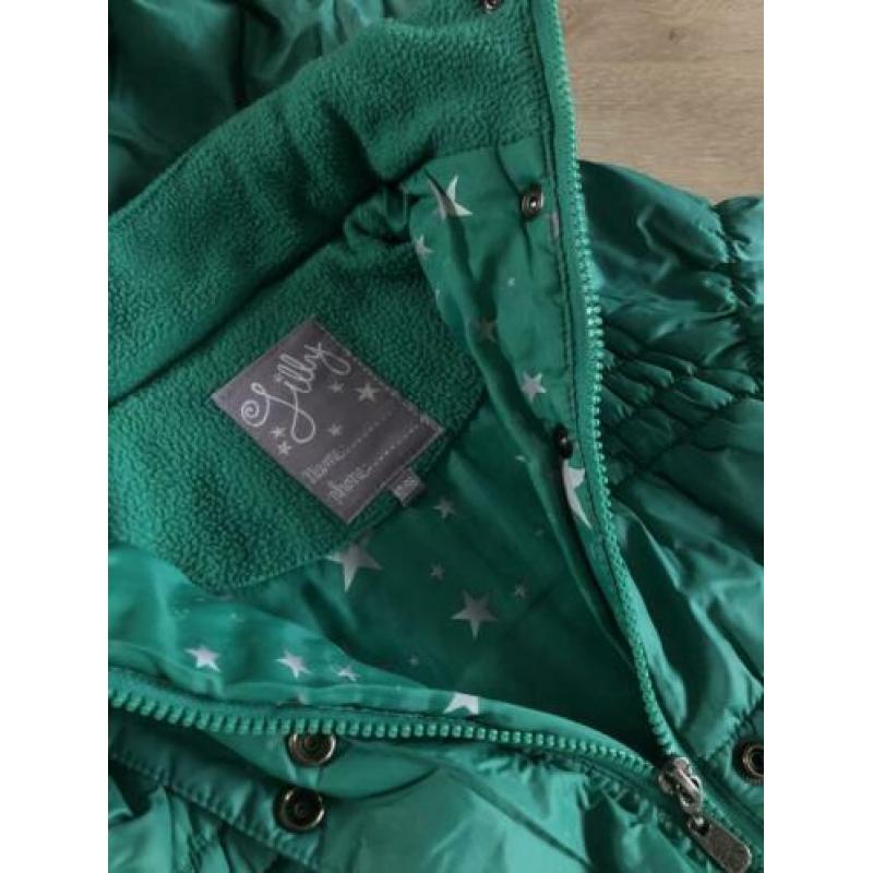 Jilly winterjas jas groen capuchon - maat 92 98