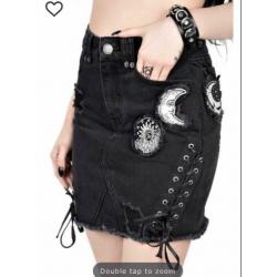 Killstar phased out denim skirt
