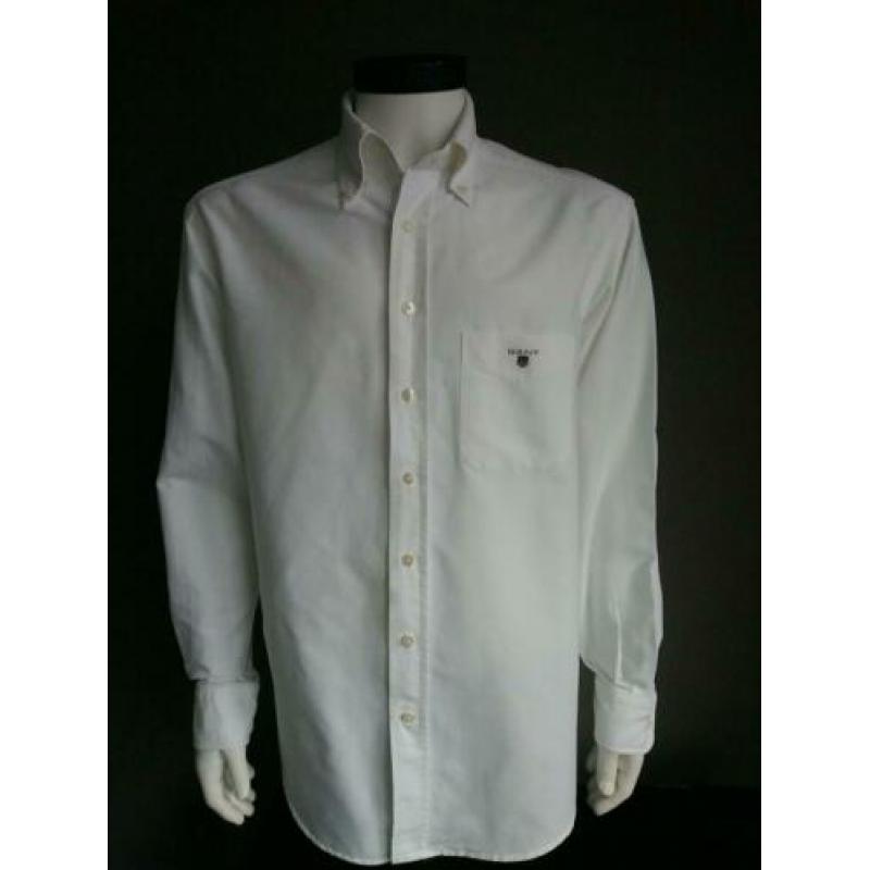 Gant overhemd. Kleur Wit. Maat L. Regular Fit.
