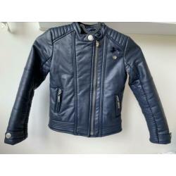 Mooi Le Chic blauw leren jasje