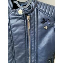 Mooi Le Chic blauw leren jasje