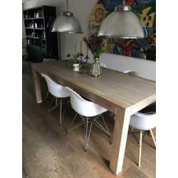 Eikenhouten eettafel 2.20x1.00