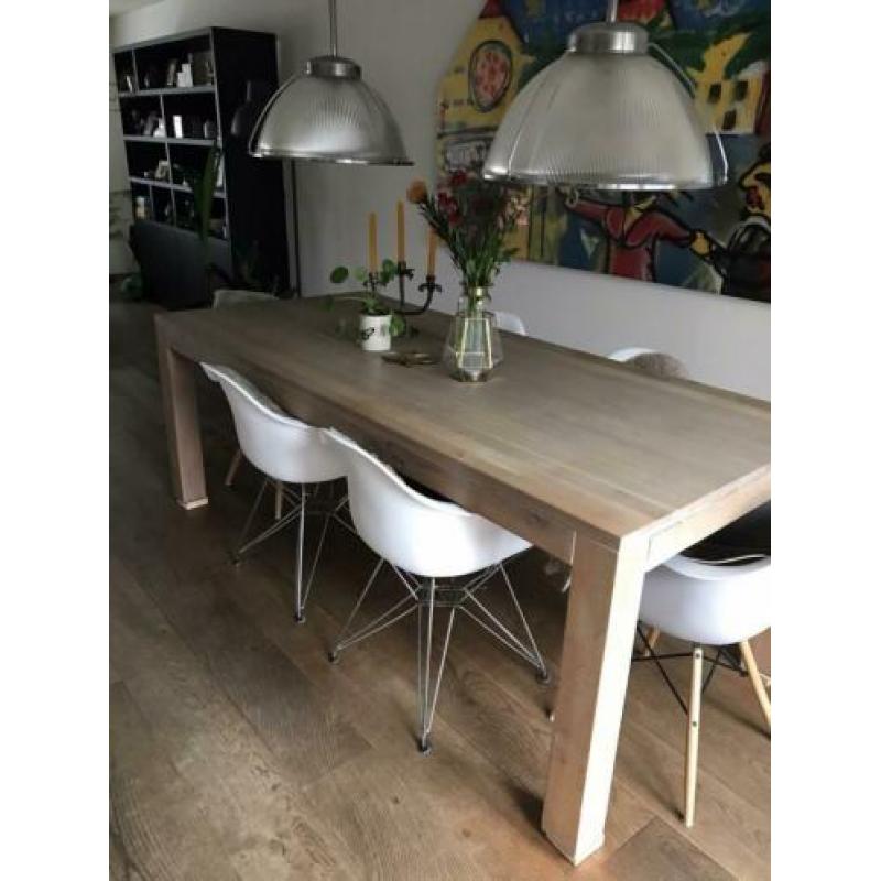 Eikenhouten eettafel 2.20x1.00