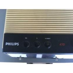 Philips 470 wekkerradio retro jaren 70 klokradio