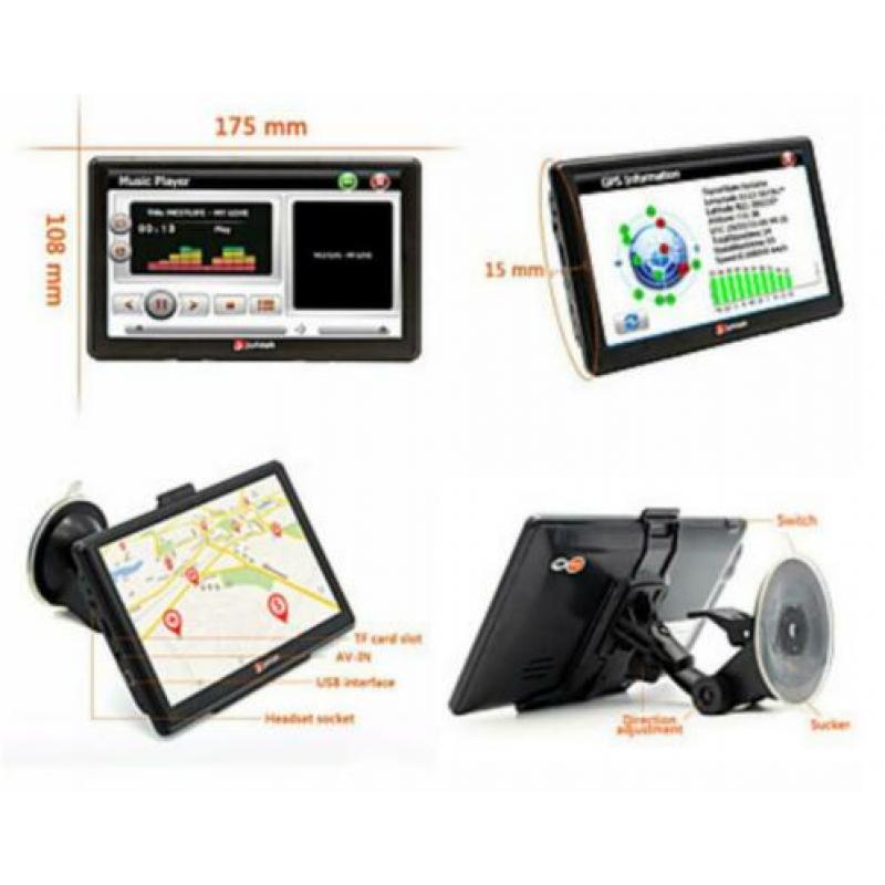 7 inch touch screen Navigatiesysteem Europa