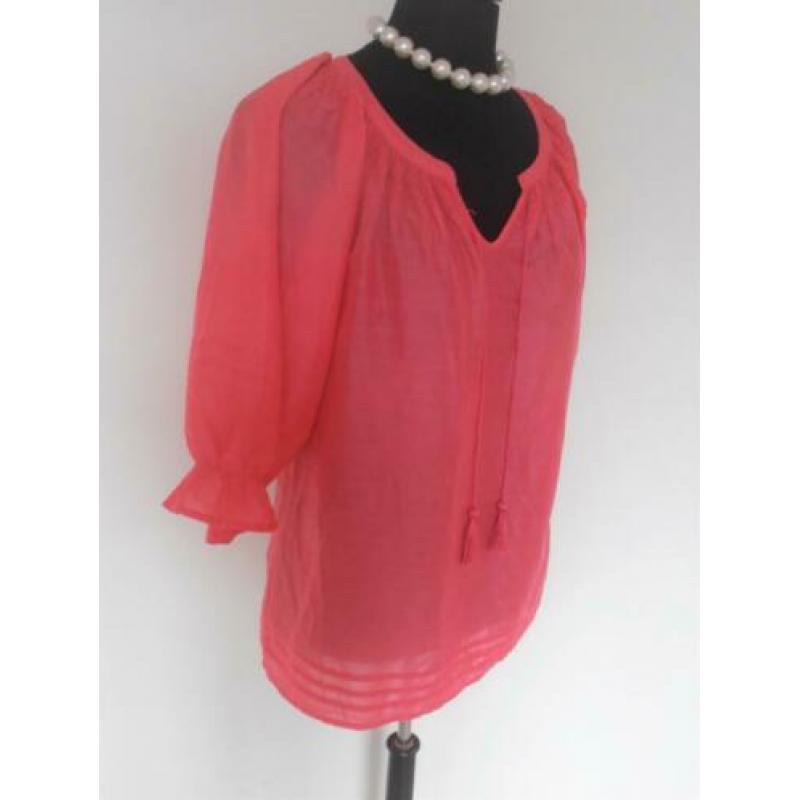 Promiss - prachtige roze voorjaars tuniek blouse - mt 44