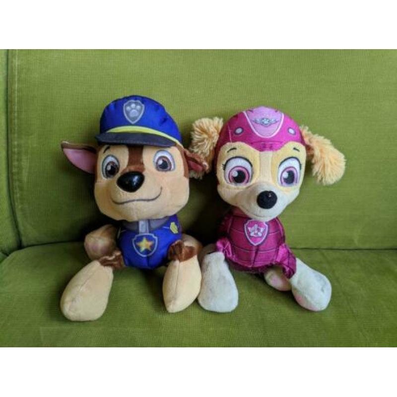 Chase en Sky knuffels (paw patrol, 15 cm)