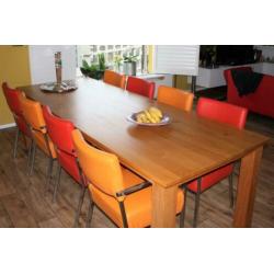 Massief eiken tafel 260 x 100 cm